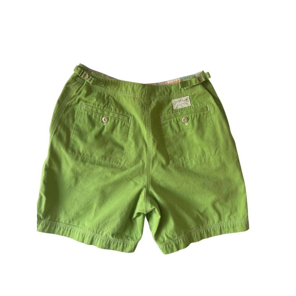 Lauren Ralph Lauren Green Chino Shorts With Adjustable Waist Women Sz. 8 - Picture 2 of 5